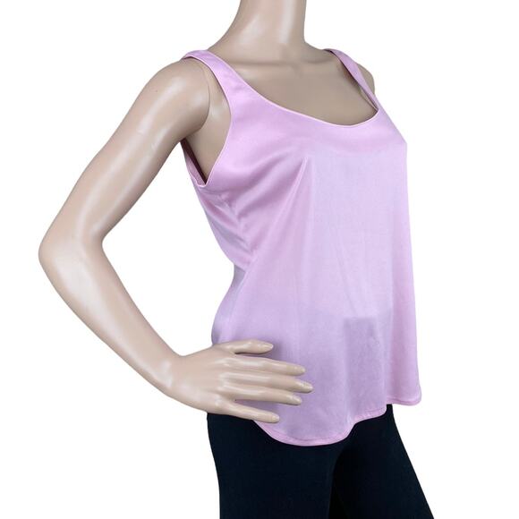Cache Women's Pink Sleeveless Scoop Neck Curved Hem Pullover Tank Top Size M - Picture 3 of 5